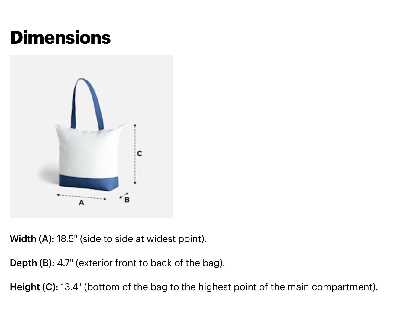 Tote Measurements