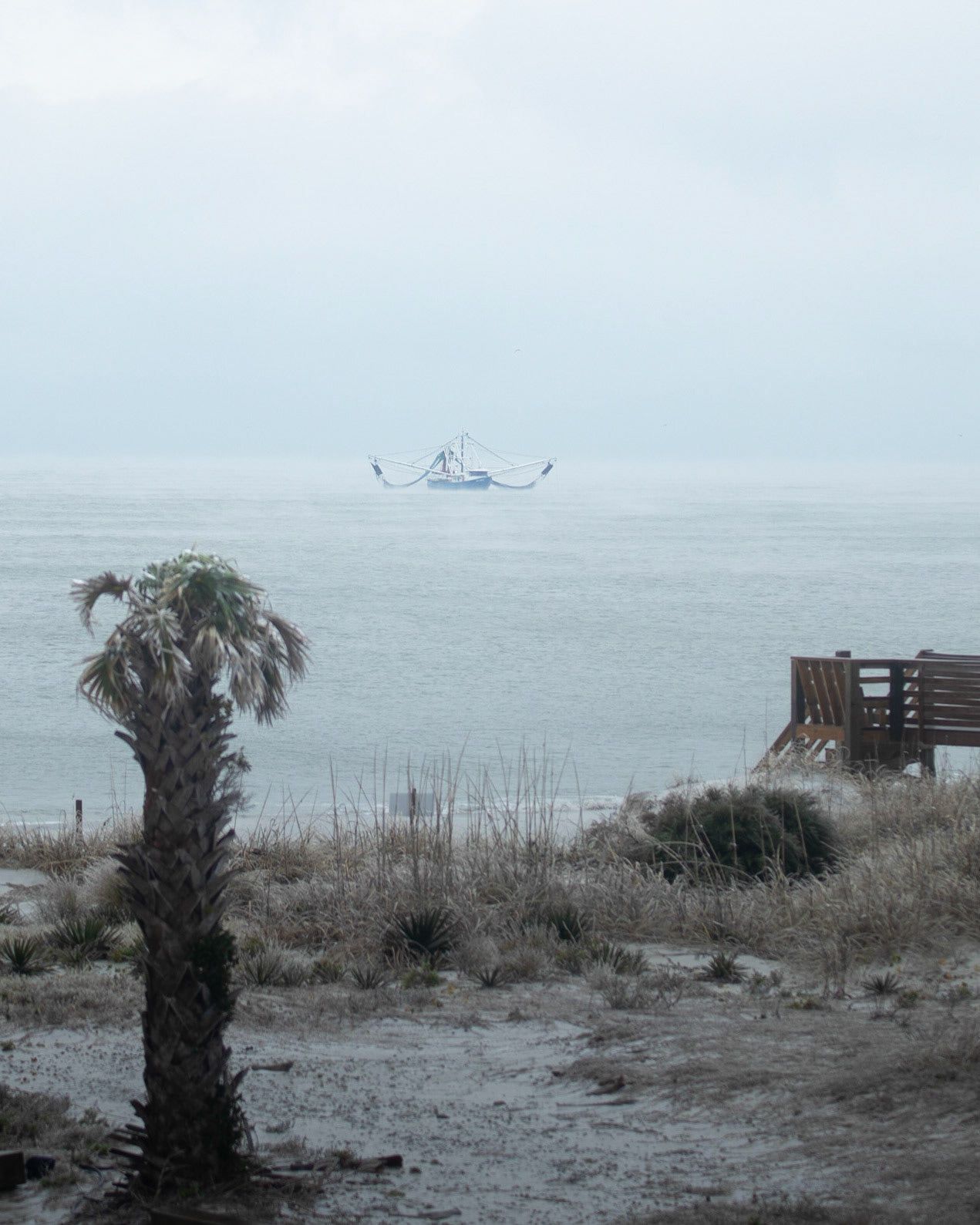 Shrimp boat 9, OIB east end, Ice storm