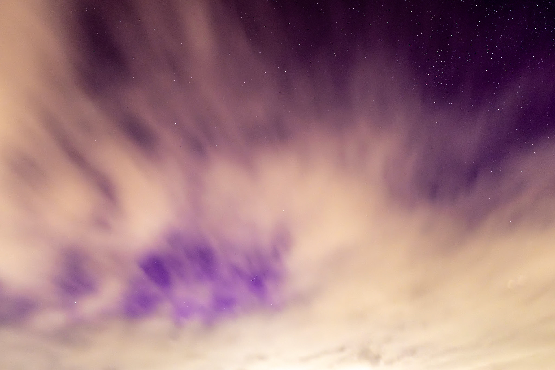 Northern Lights behind clouds 3, OIB east end, May 11, 4:30am