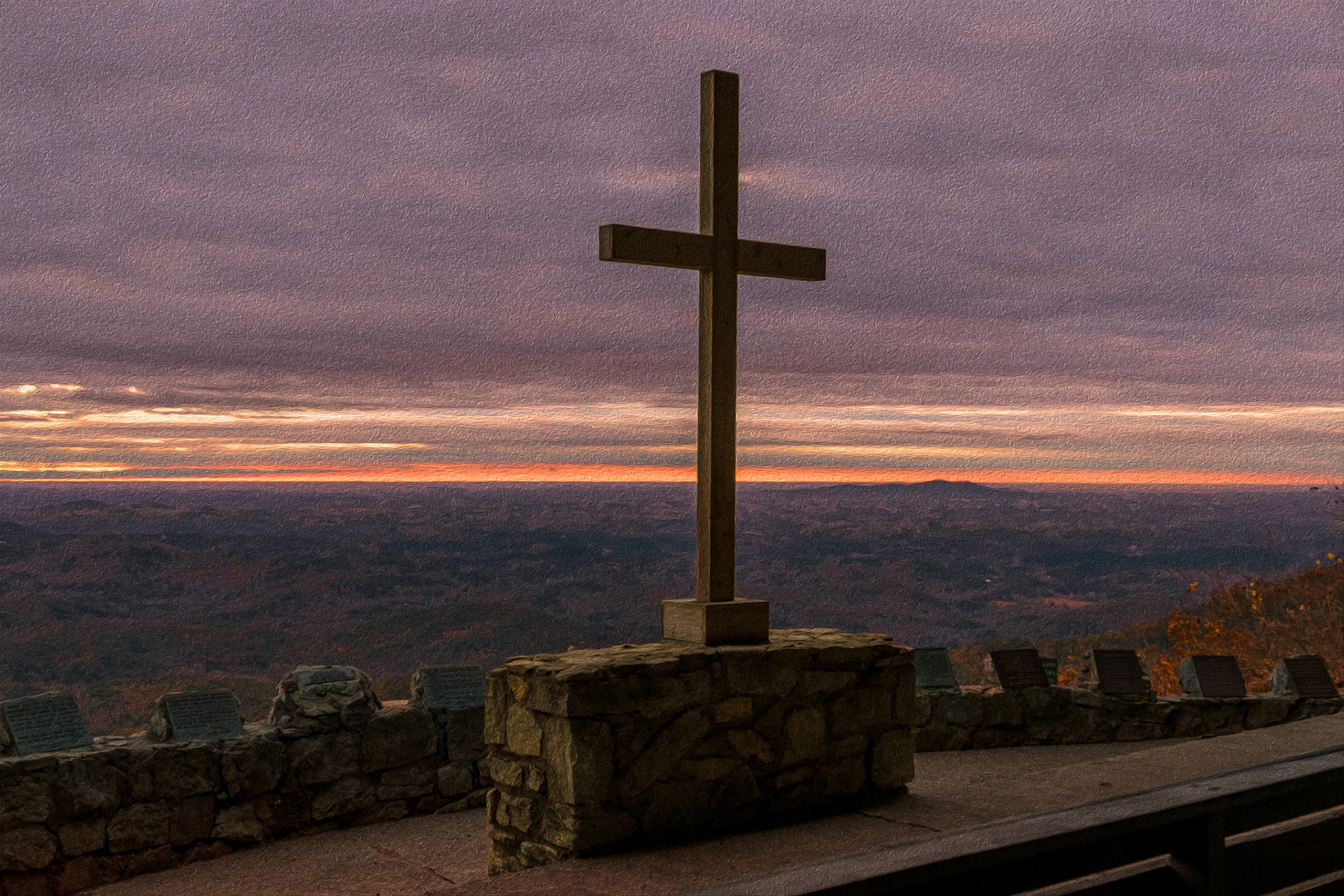 Pretty Place Chapel 2, oil paint effect