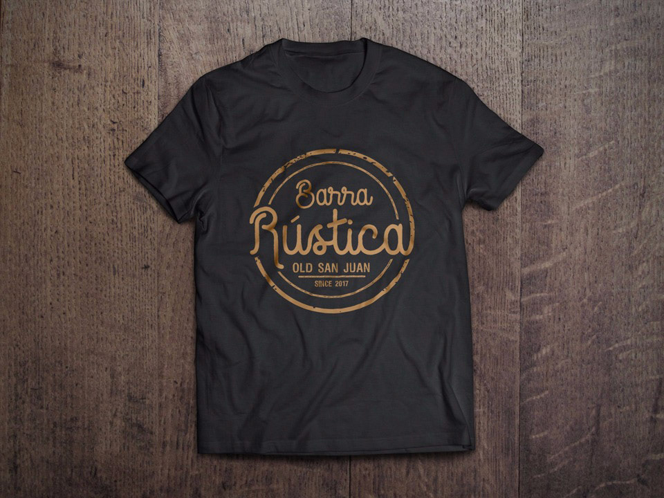 Barra Rustica Black Shirt Mock-up