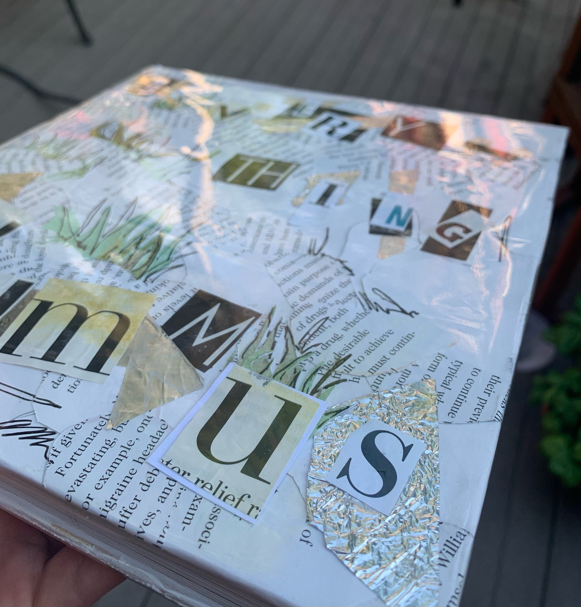 Altered Book Front Cover Detail