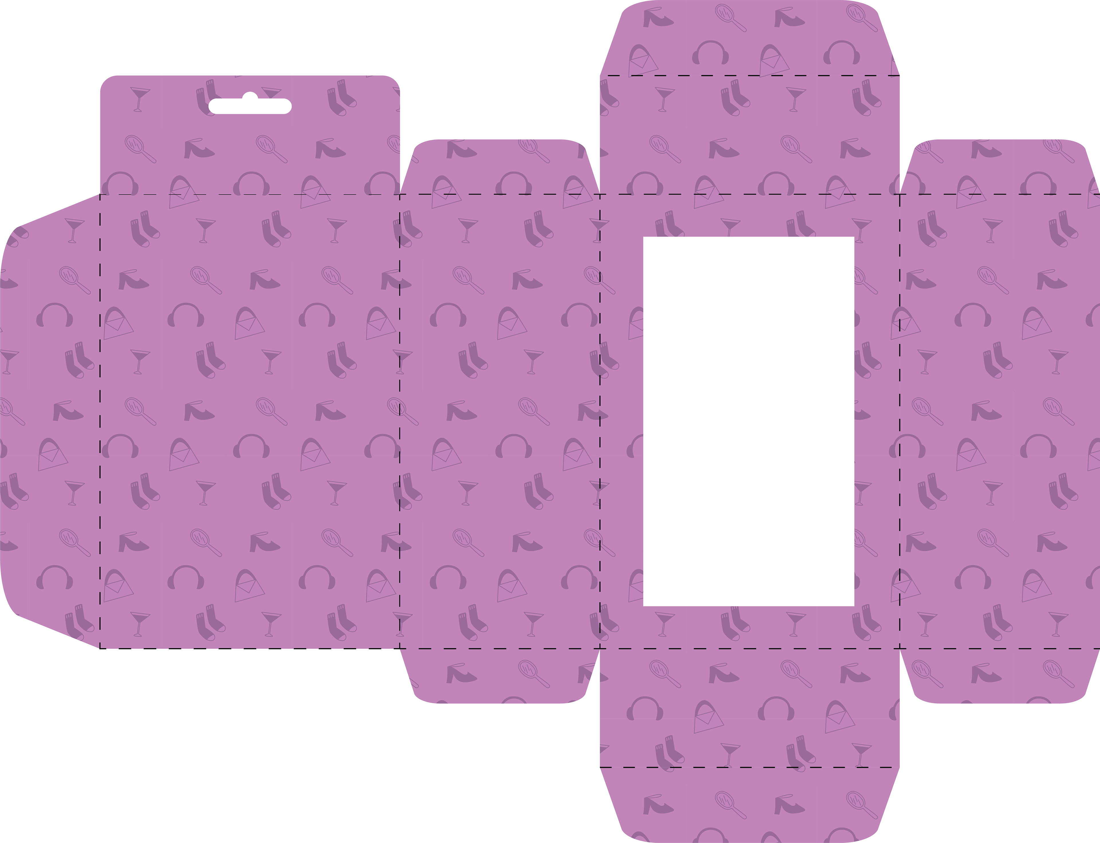 Slippers Box Dieline