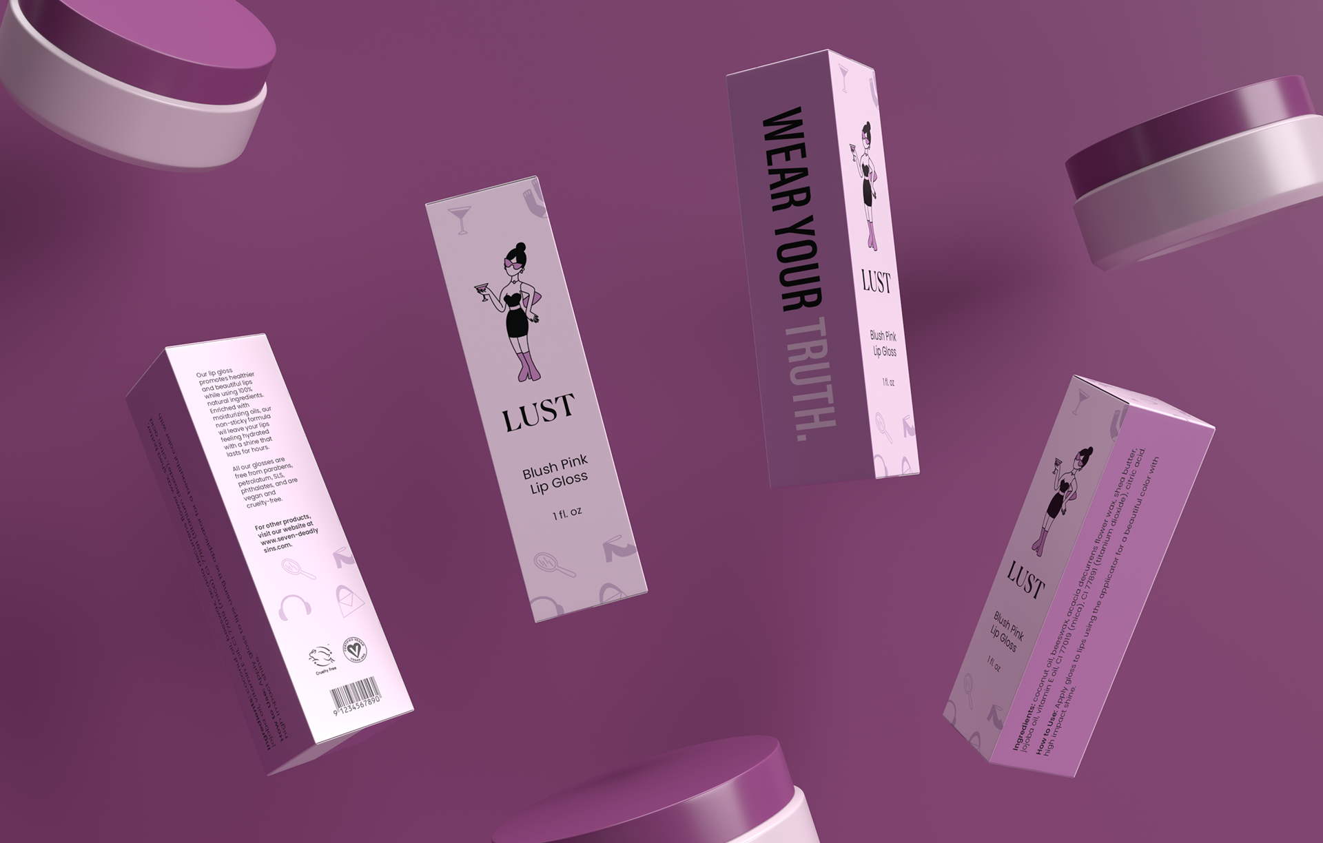 3D Mockup of Lip Gloss Packaging