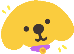 A simple gif of a cute cartoon dog