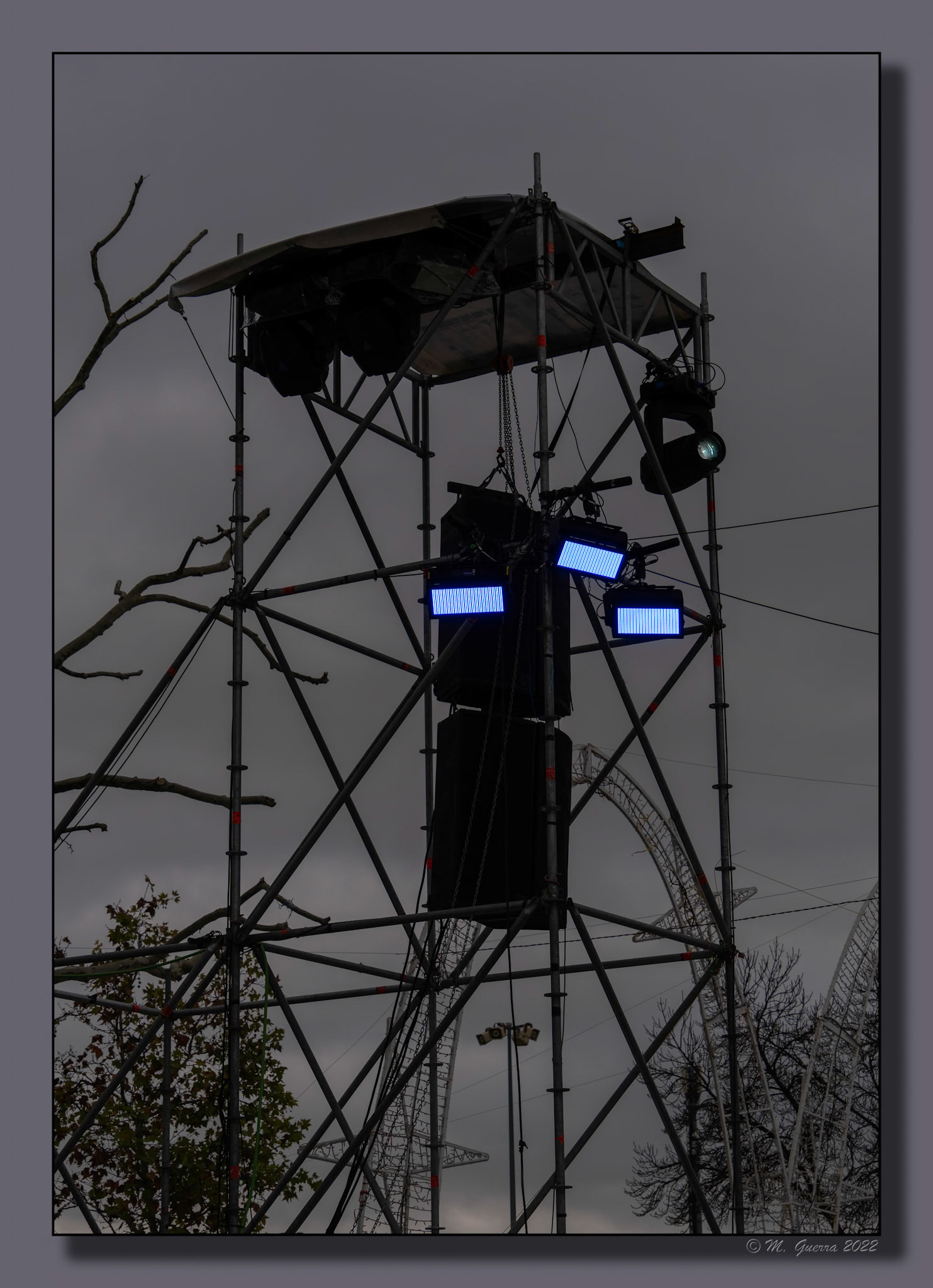 Torre de iluminación del Ice Festival de Torrejón