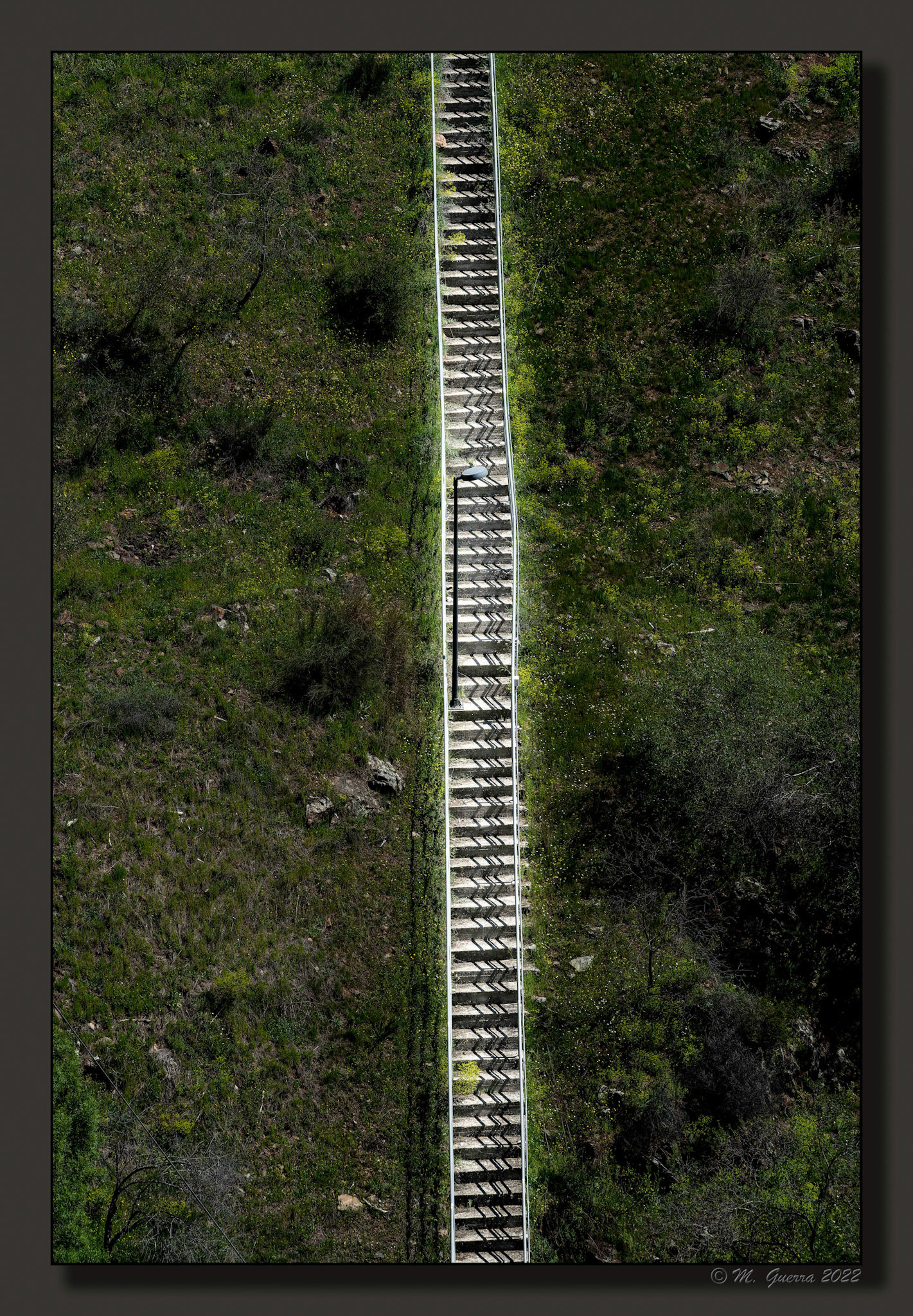 Escalinata en el embalse de El Burguillo