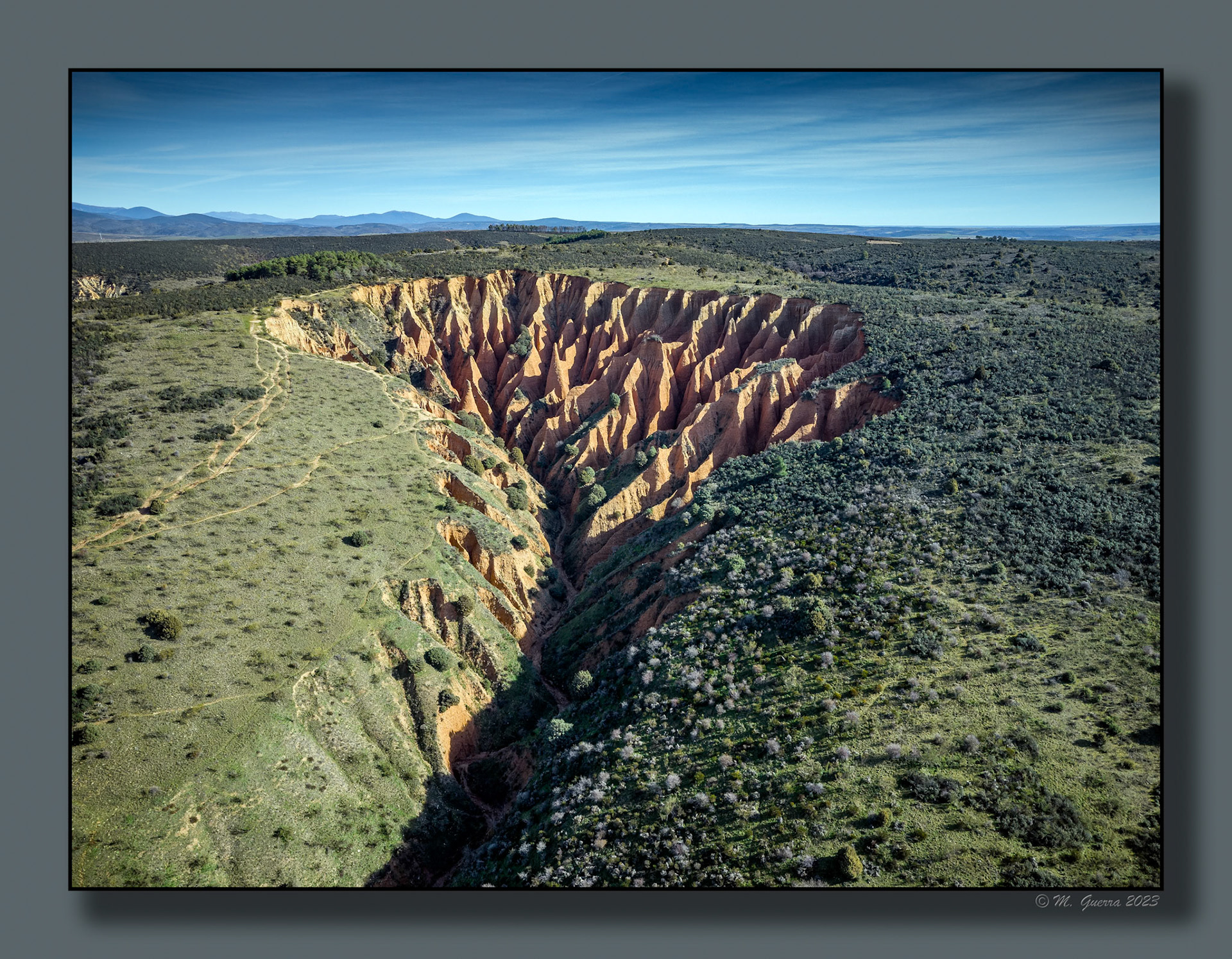 Las Cárcavas de la Oliva desde el dron