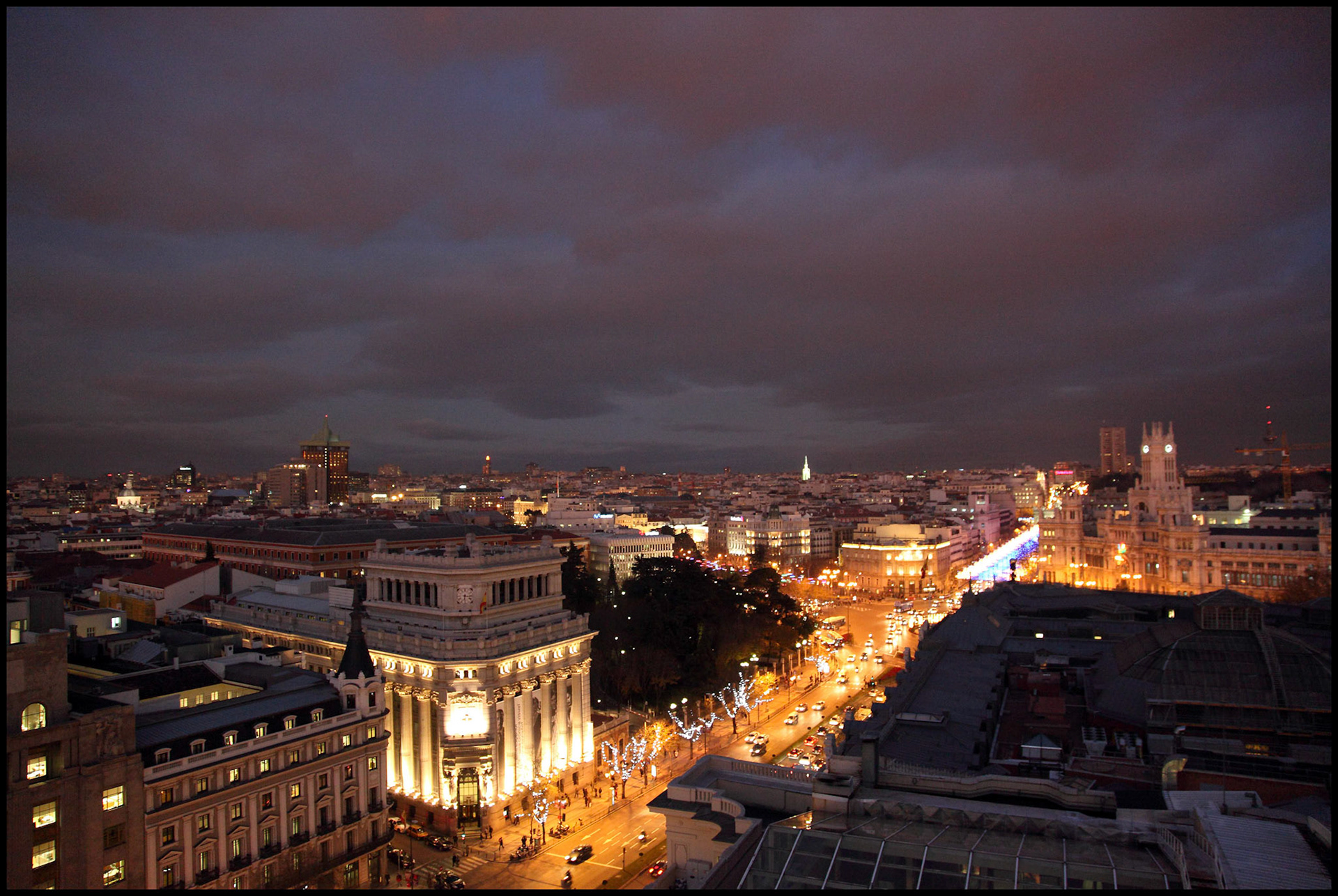 Madrid desde la terraza del Círculo de Bellas Artes. Ampliar