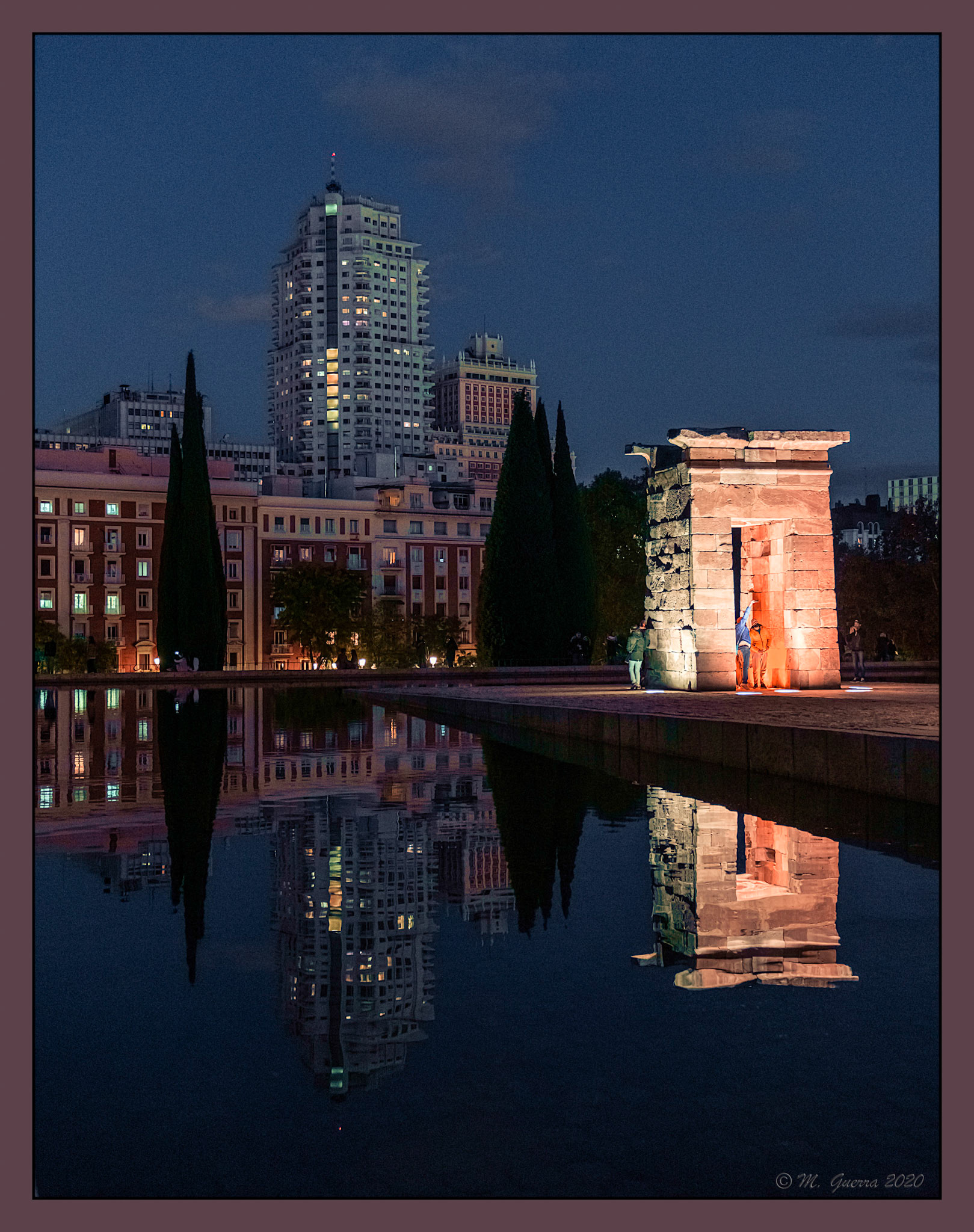 La plaza de España desde el templo de Debod