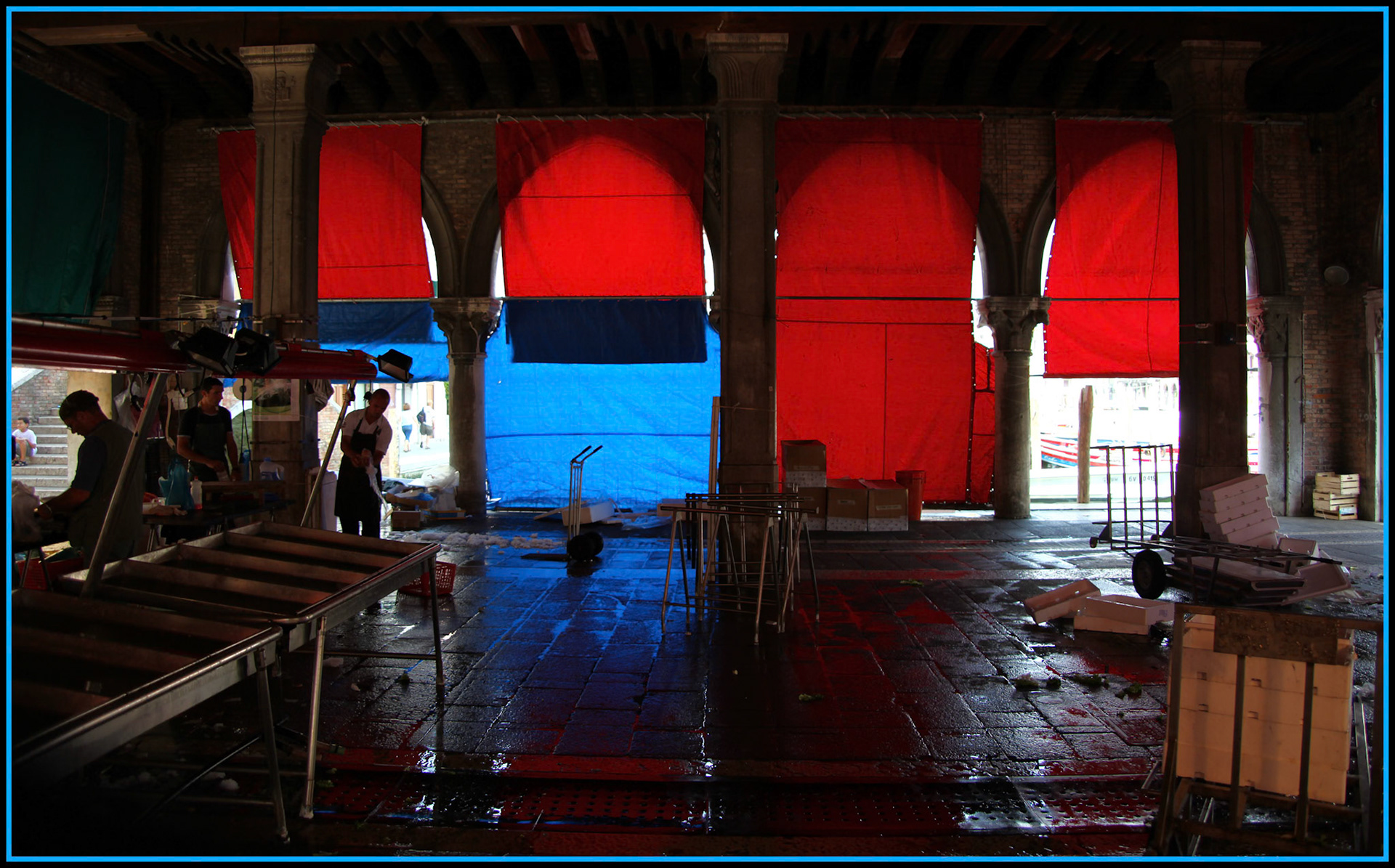 Mercado de pescado en Venecia. Ampliar