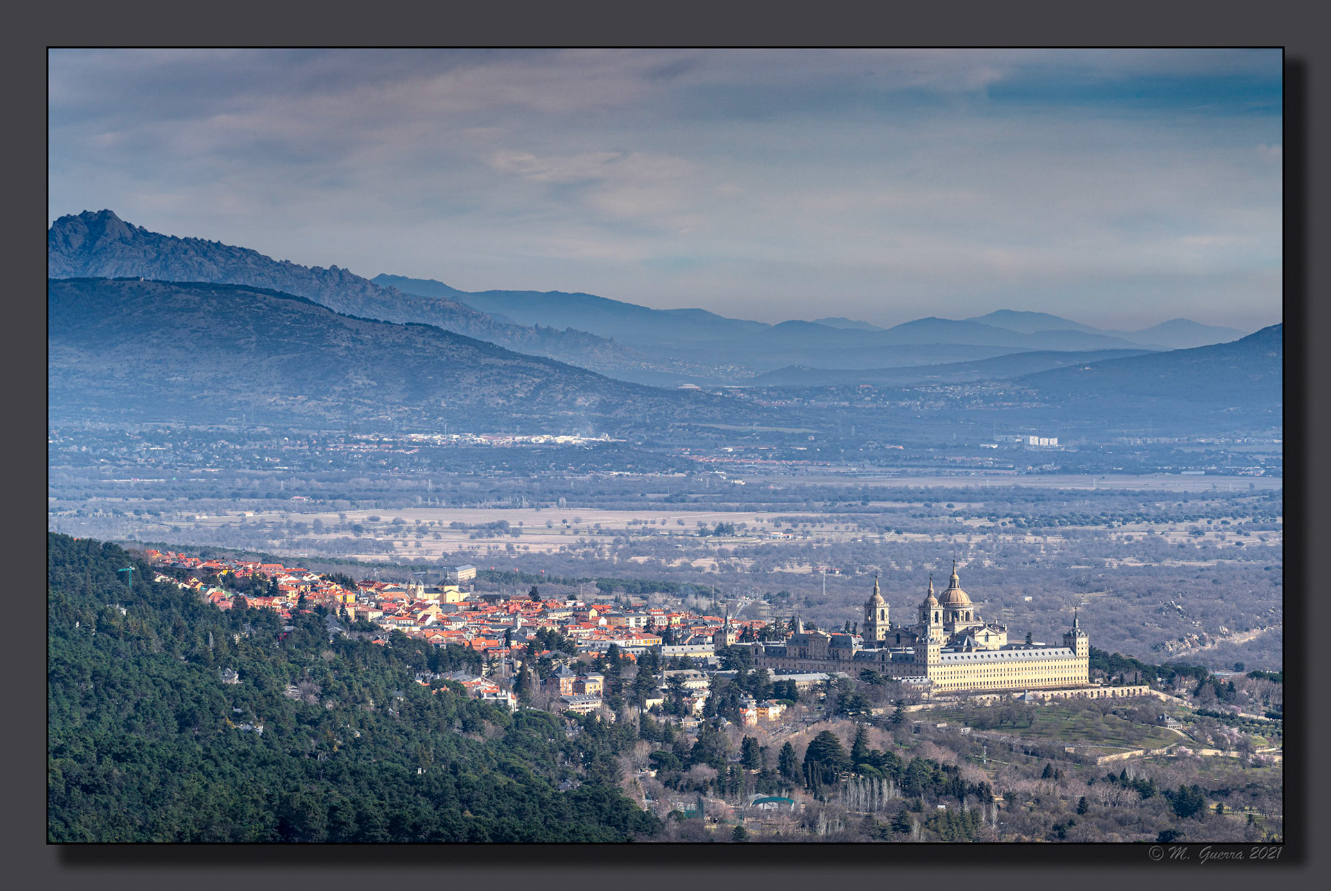 El monasterio de El Escorial desde el mirador Ángel Nieto