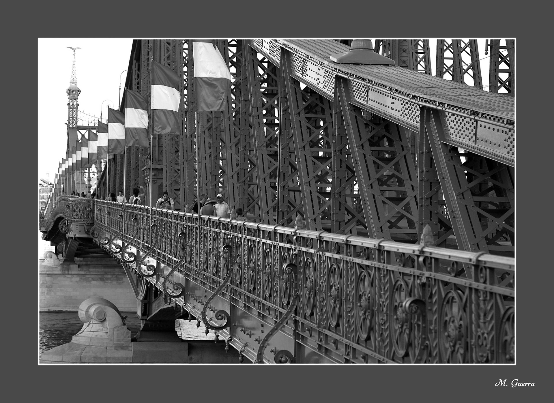 Puente de las cadenas sobre el río Danubio en Budapest. Ampliar