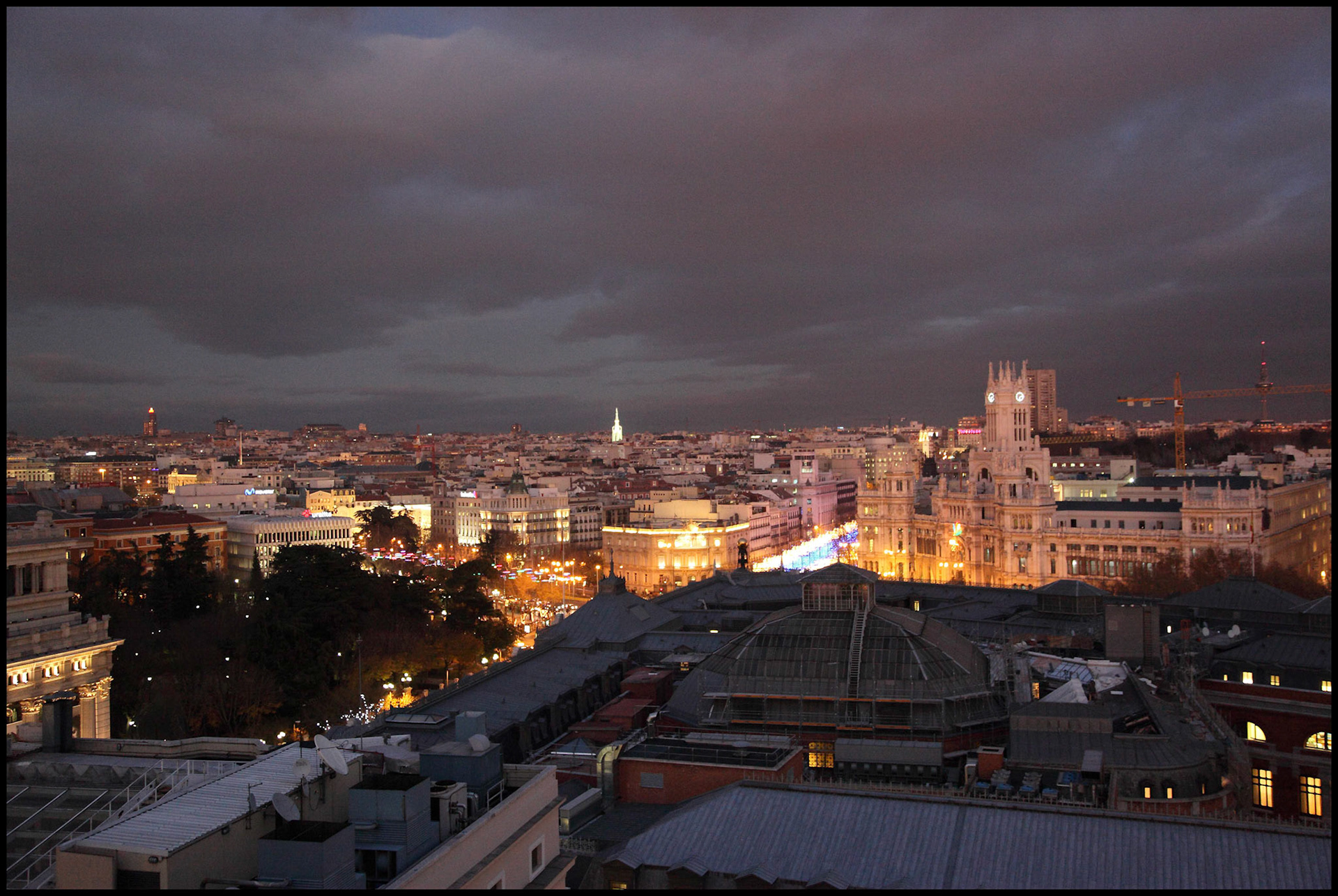 Madrid desde la terraza del Círculo de Bellas Artes. Ampliar