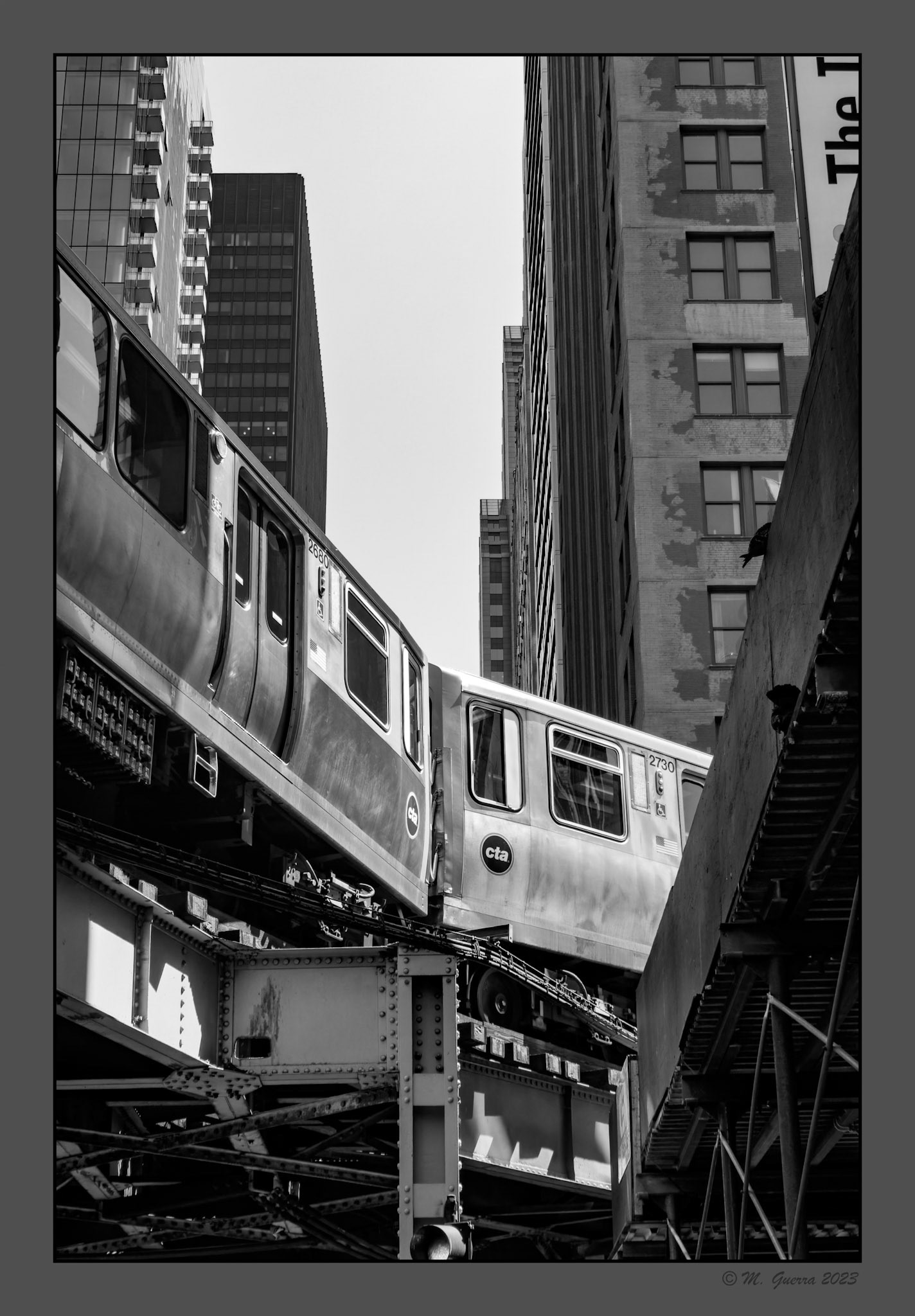 Paso elevado del Metro de Chicago. 100ASA
