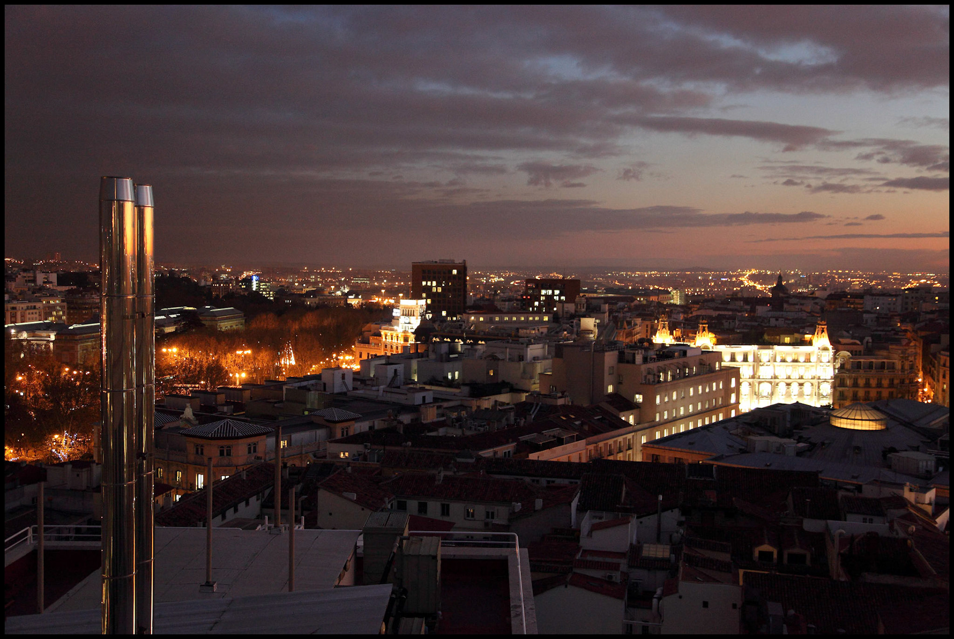Madrid desde la terraza del Círculo de Bellas Artes. Ampliar