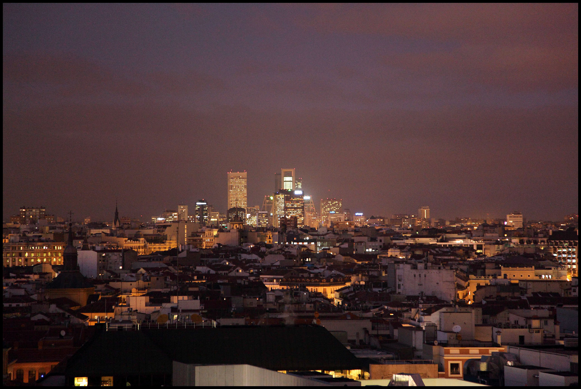 Madrid desde la terraza del Círculo de Bellas Artes. Ampliar