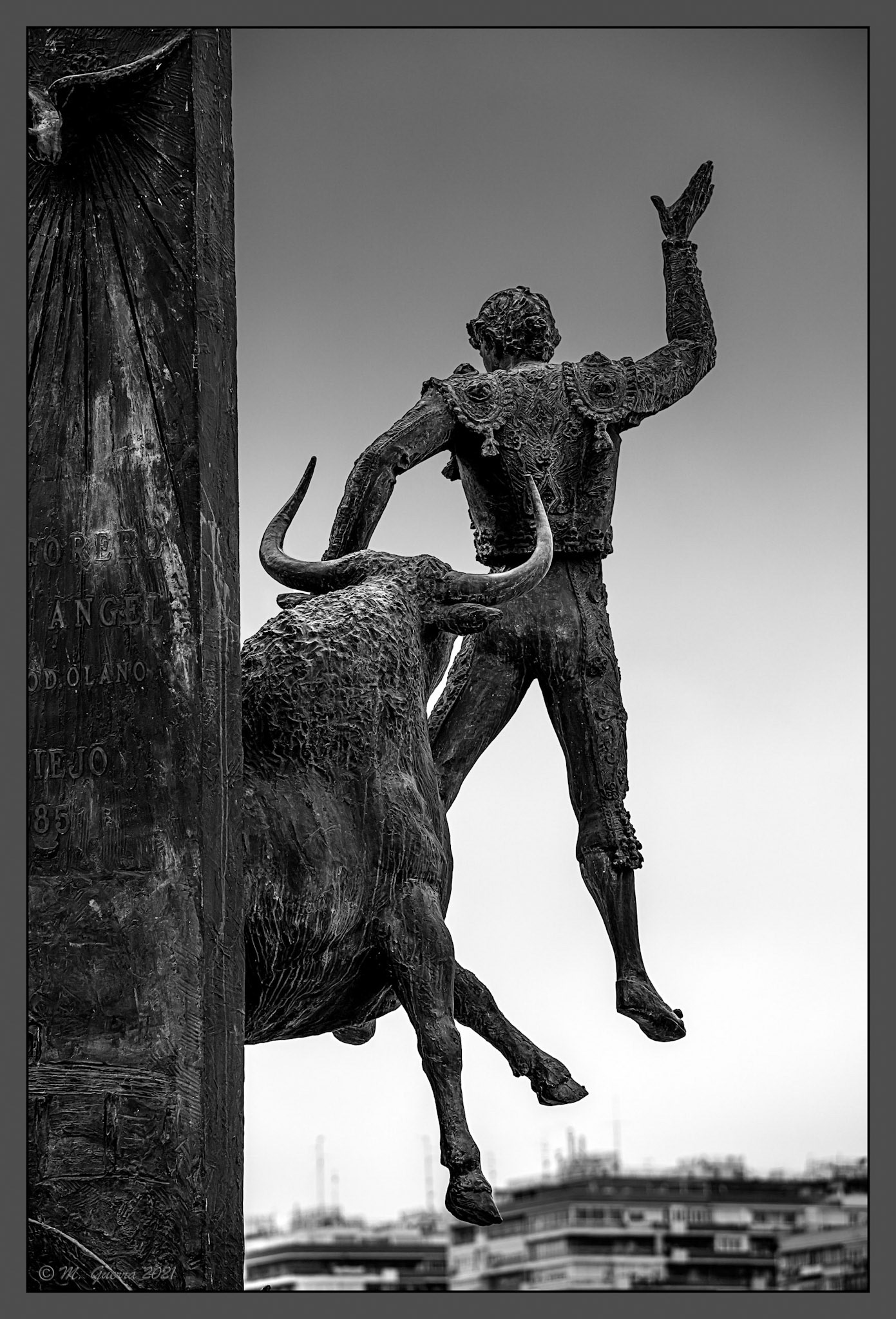 Estatua de un torero en la Plaza de Las Ventas