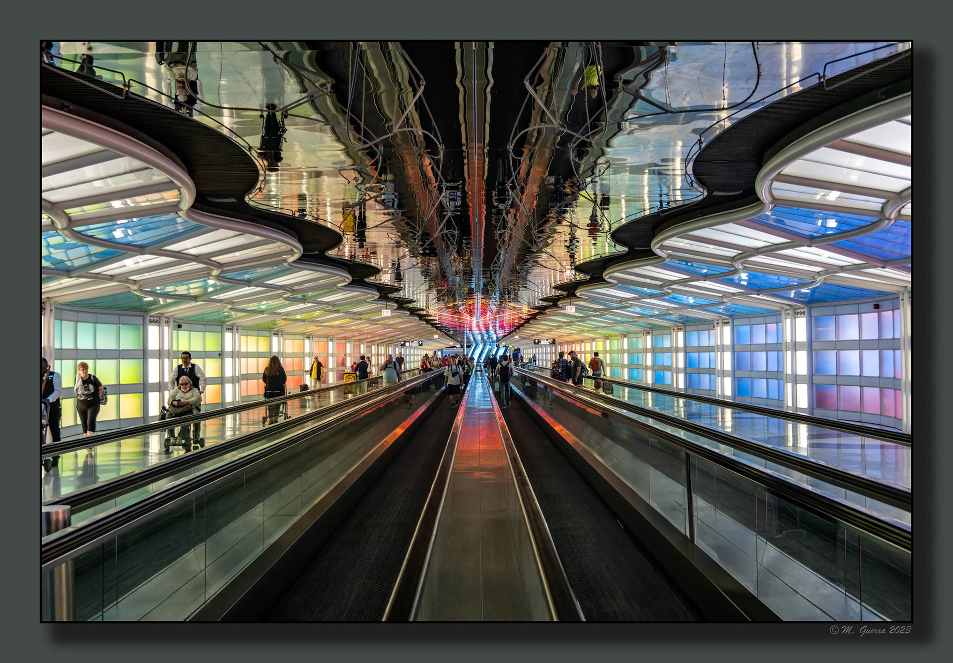 Pasillo del aeropuerto O'Hare de Chicago