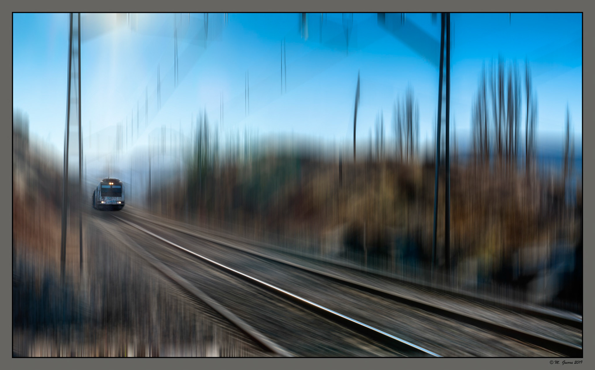 Vías de tren cerca de Jadraque. Método Adamski. 100ASA