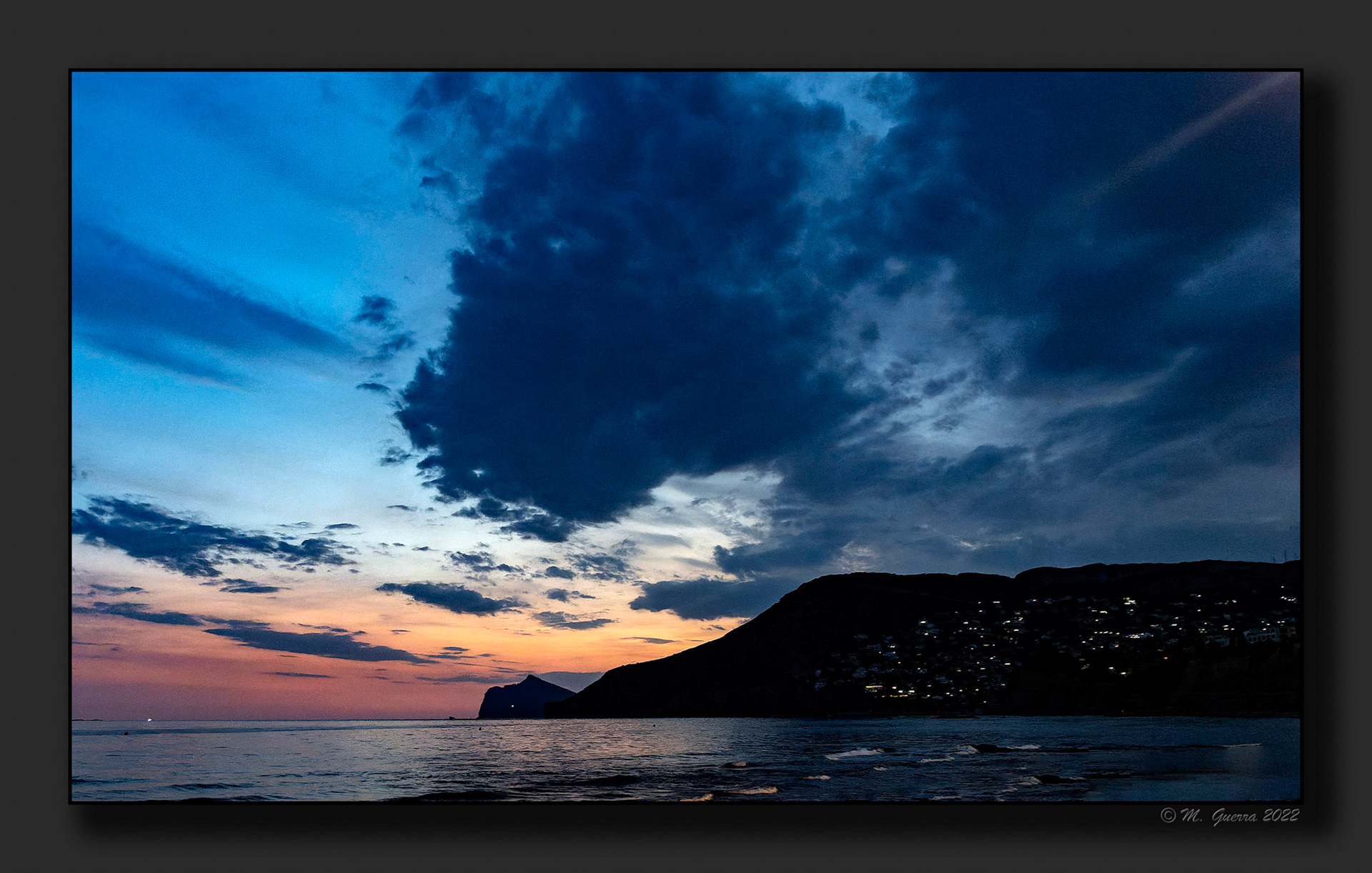 Atardecer en el Morro de Toix en Calpe