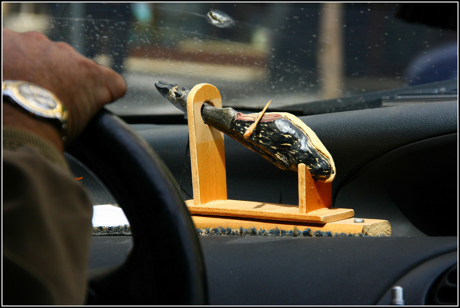Interior de un taxi de Sevilla. Ampliar
