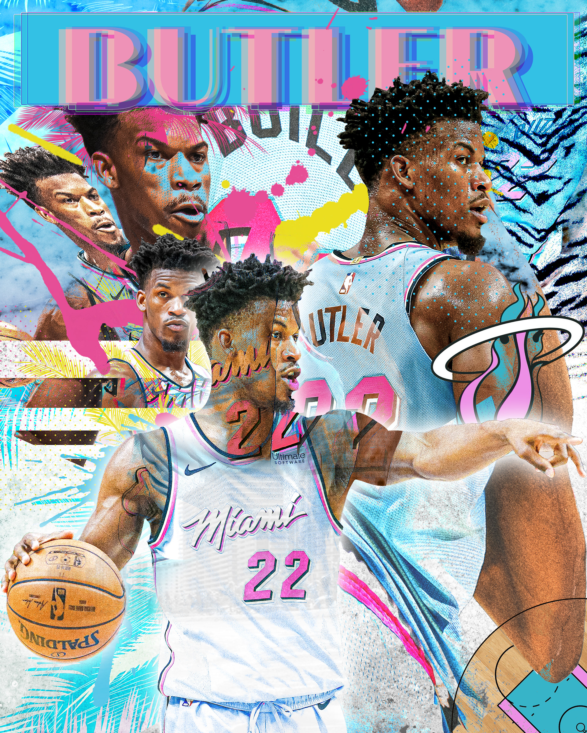 Jimmy Butler Miami VICE Throwback Design