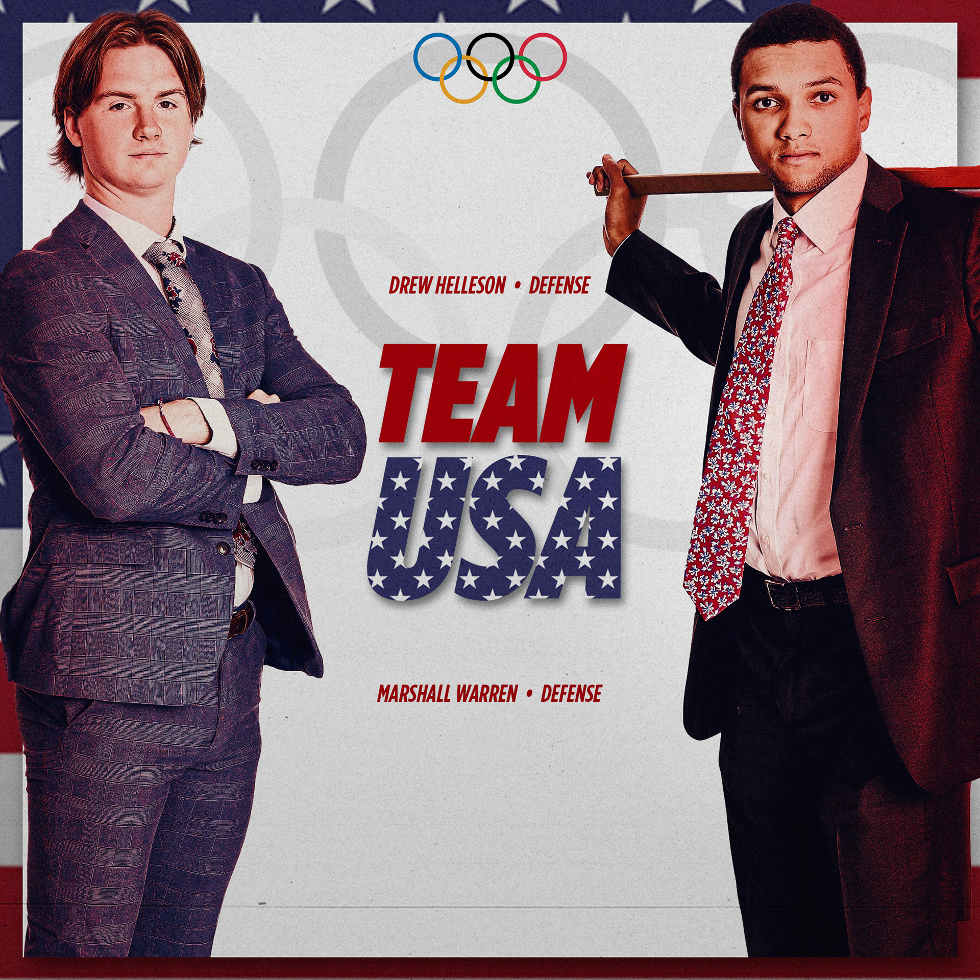 USA Men's Hockey - Athletes (Warren to later be replaced with Marc McLaughlin)