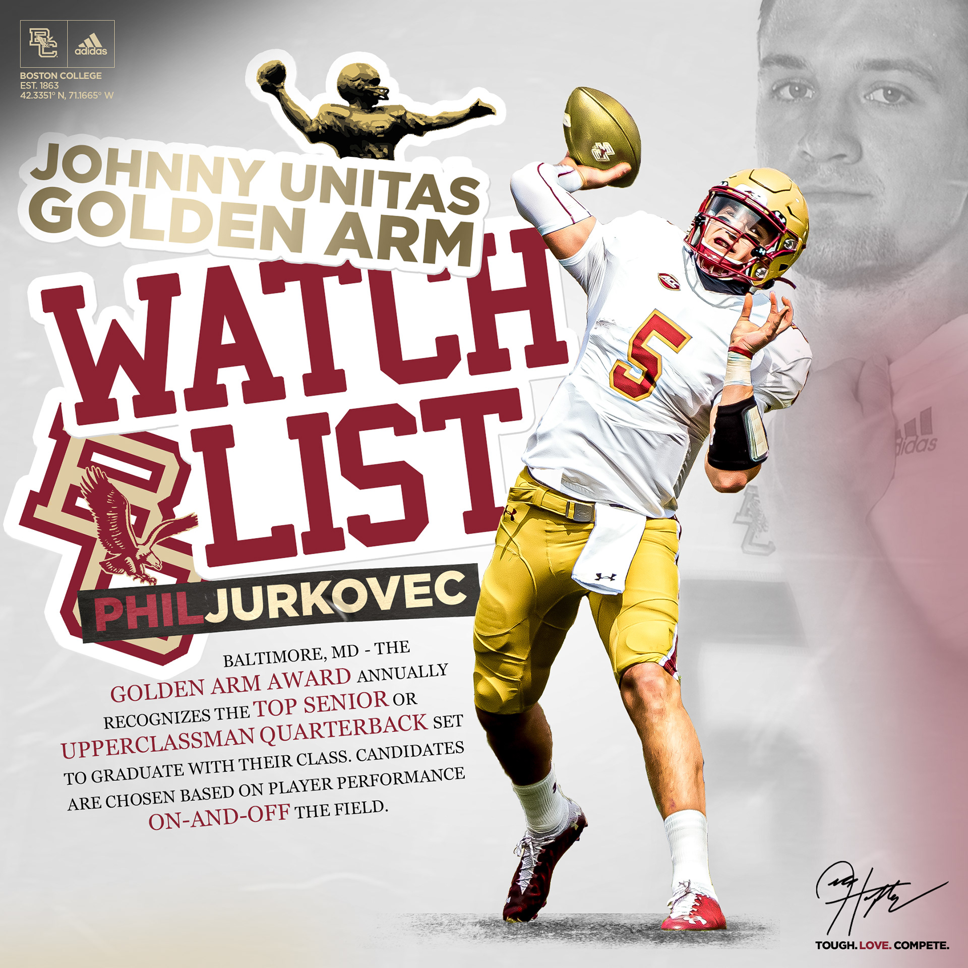 Johnny Unitas Golden Arm Watch List