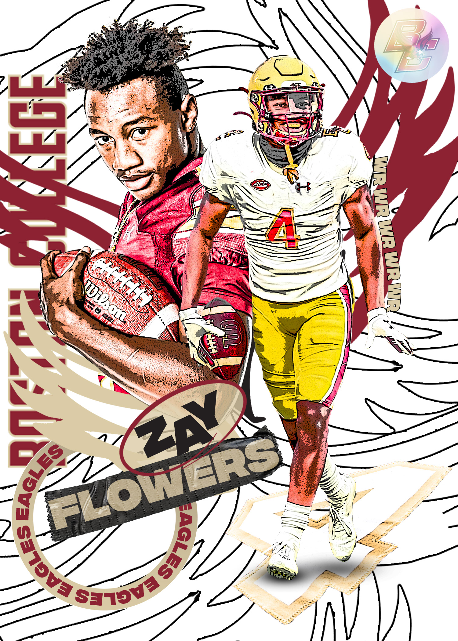 Zay Flowers Trading Card Concept