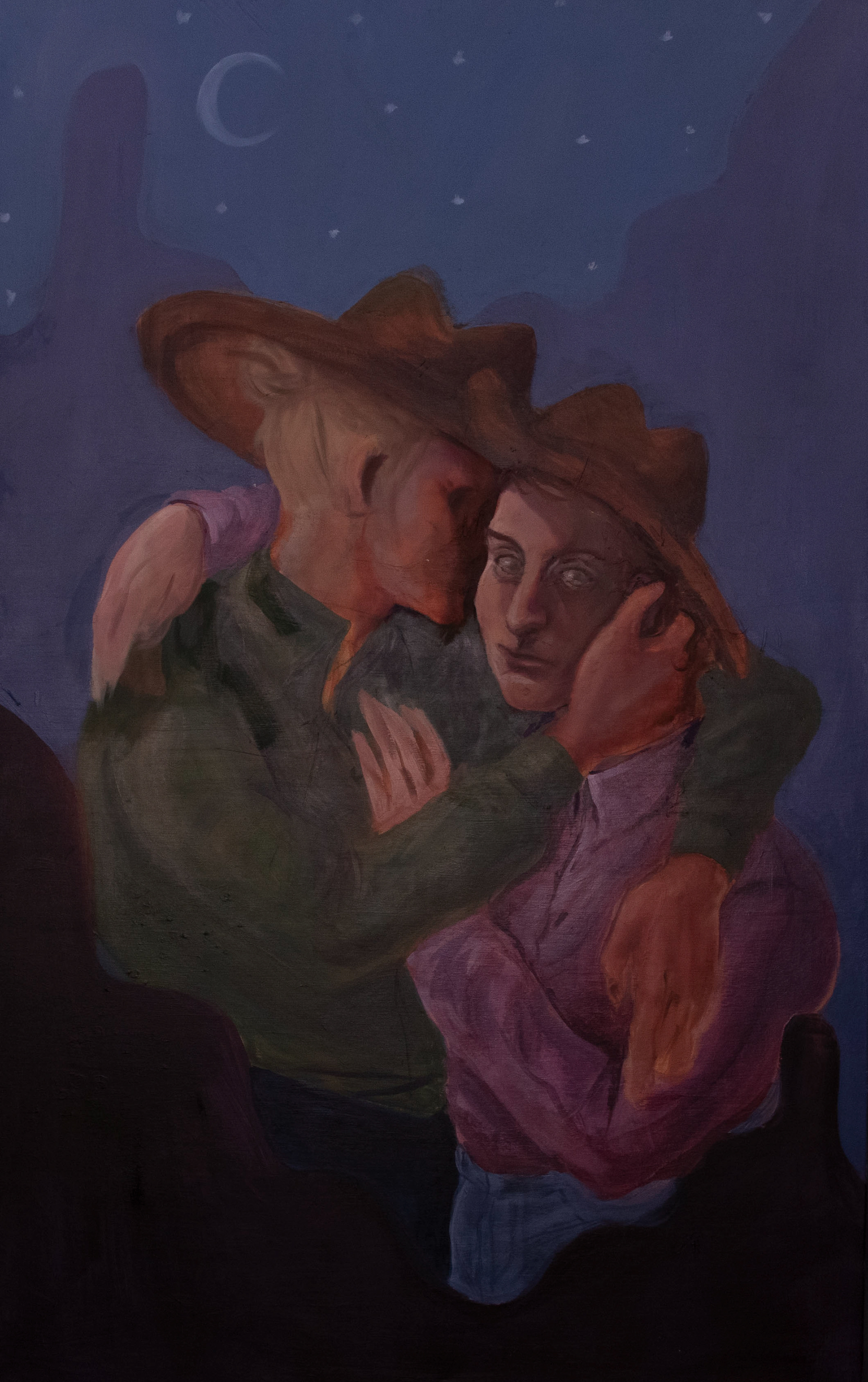 Cowgirls, Acrylic and oil, 2020