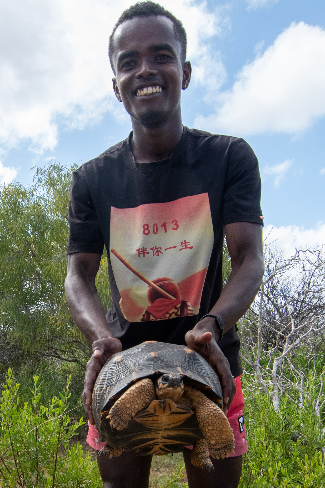 Radiated Tortoises can live over 100 years. I hope that guides like Felix here can make more money by showing people these amazing animals than by selling or eating them for bushmeat. 