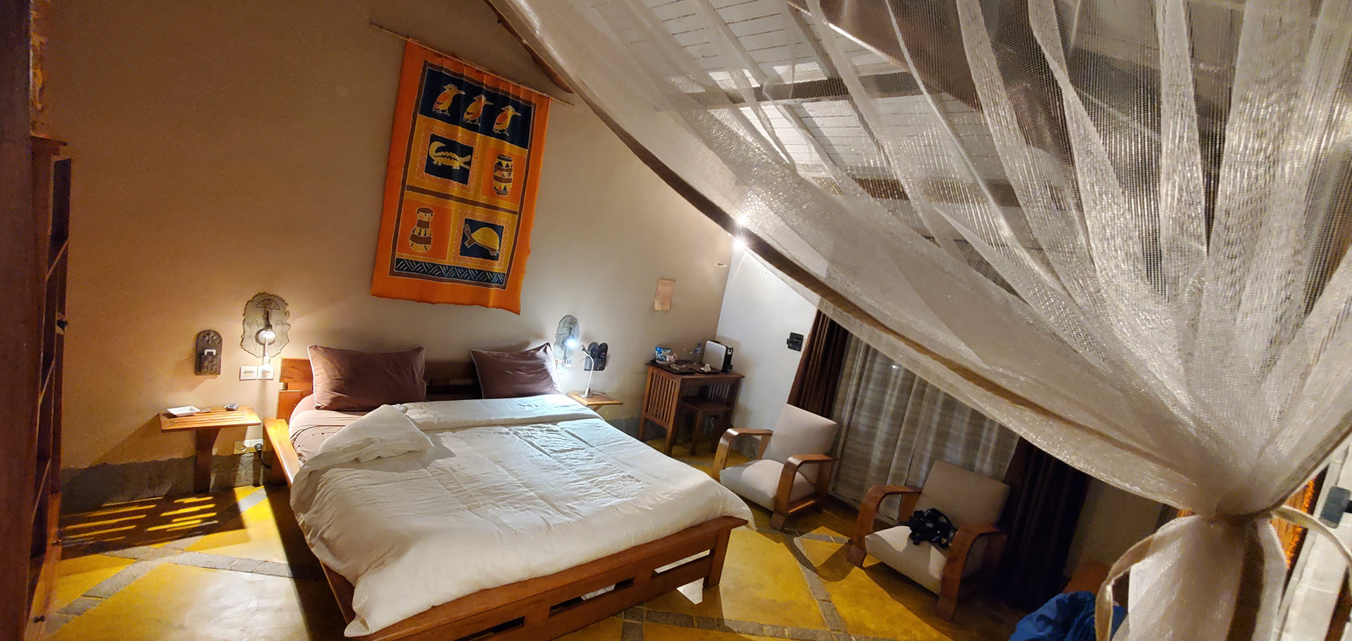 Accommodations at Hotel Au Bois Vert. Conveniently located to the Tana airport, unique Mada-focused decor, and a large menu at the restaurant including woodfire pizzas. 