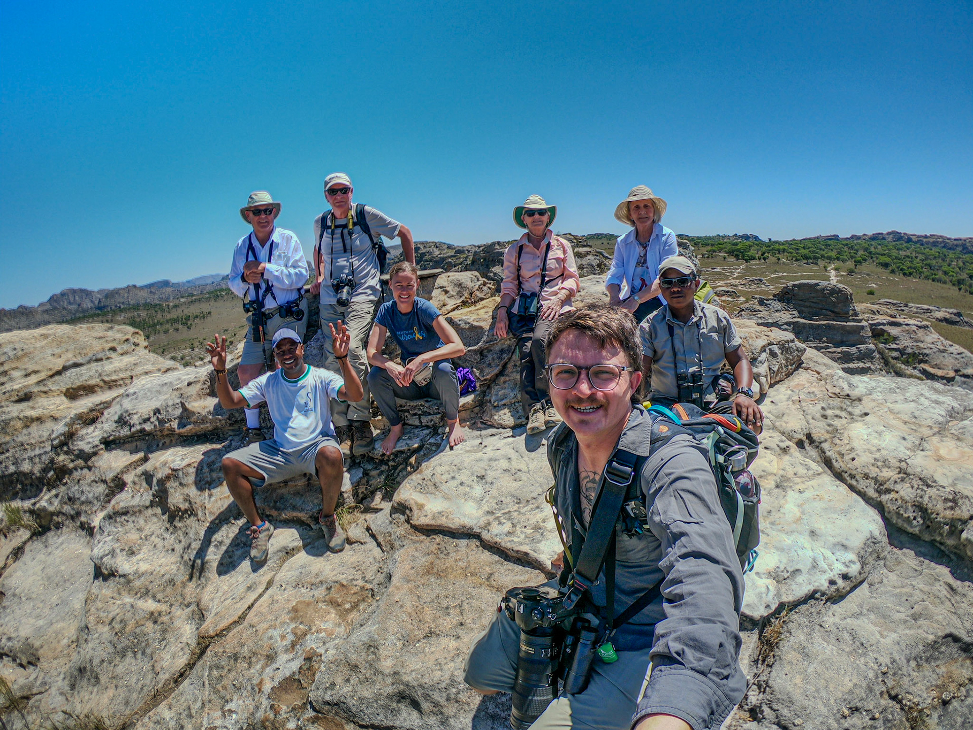 Isalo National Park with site guide Florice and local guide Nono