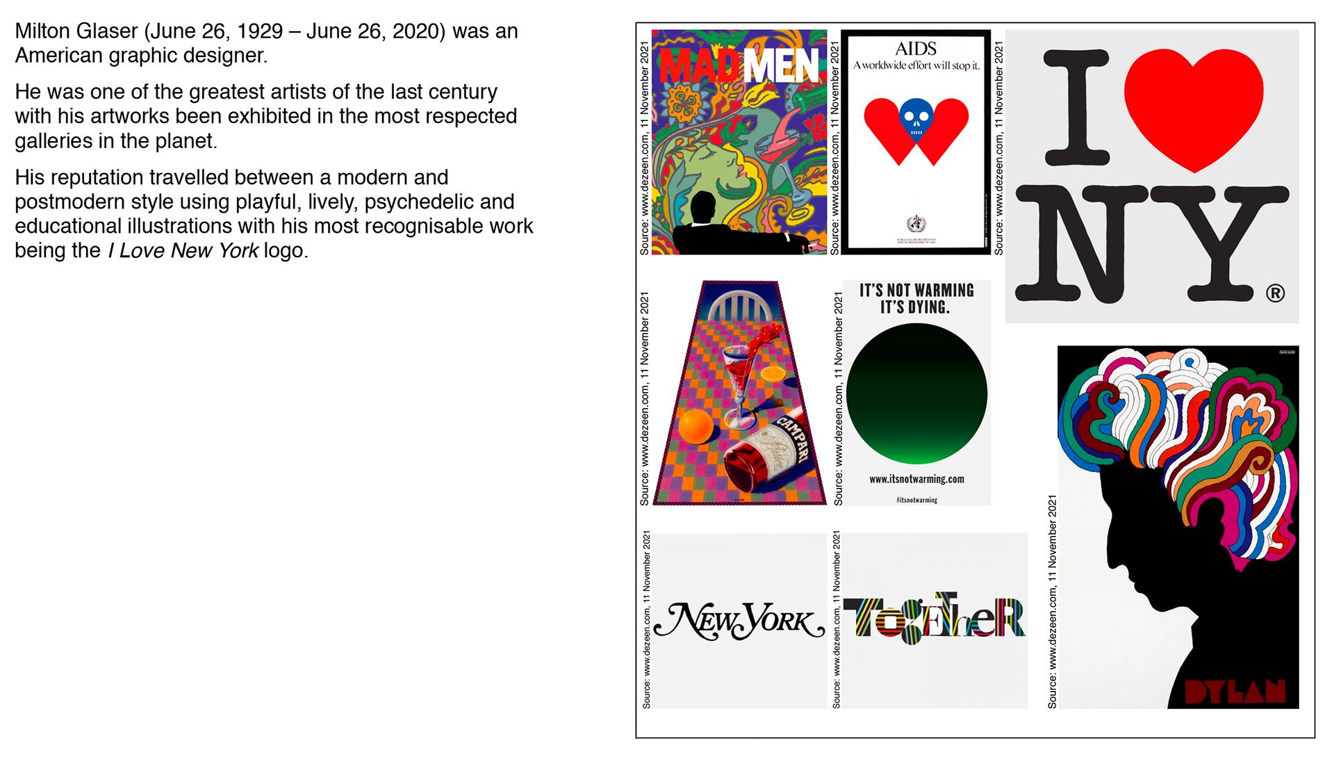 Milton Glaser's bio