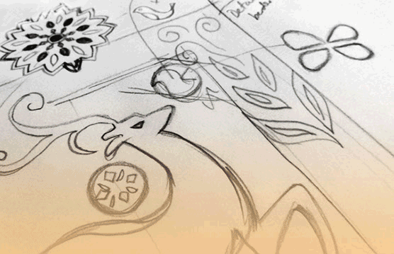 Christmas card lino cut 2014