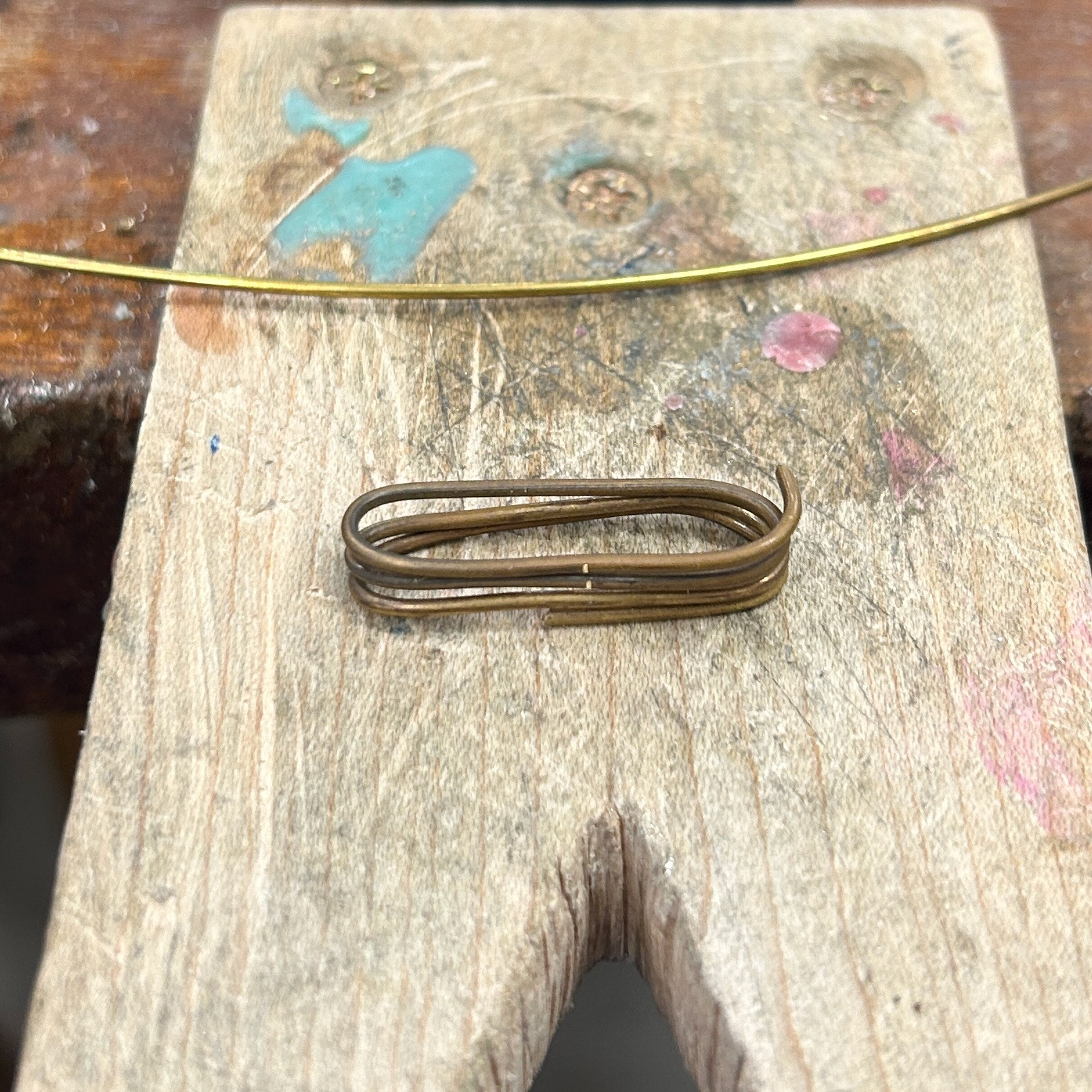 After wrapping the copper around my 3D printed mould