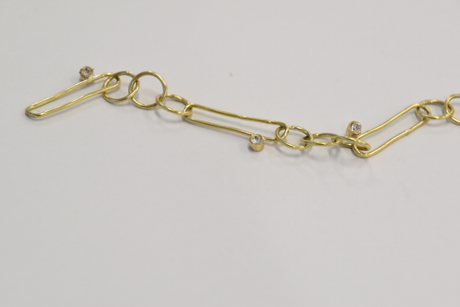 Figaro chain with added cubic zirconias