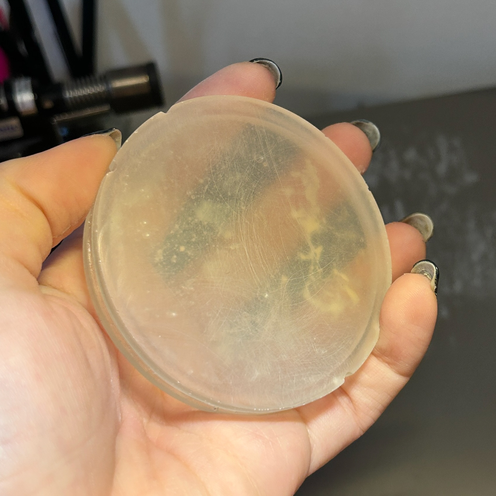After using the cutting compound