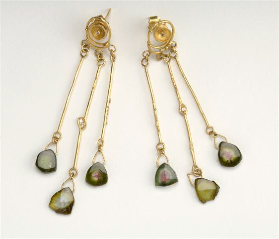 Tourmalines, 18ct gold and diamonds