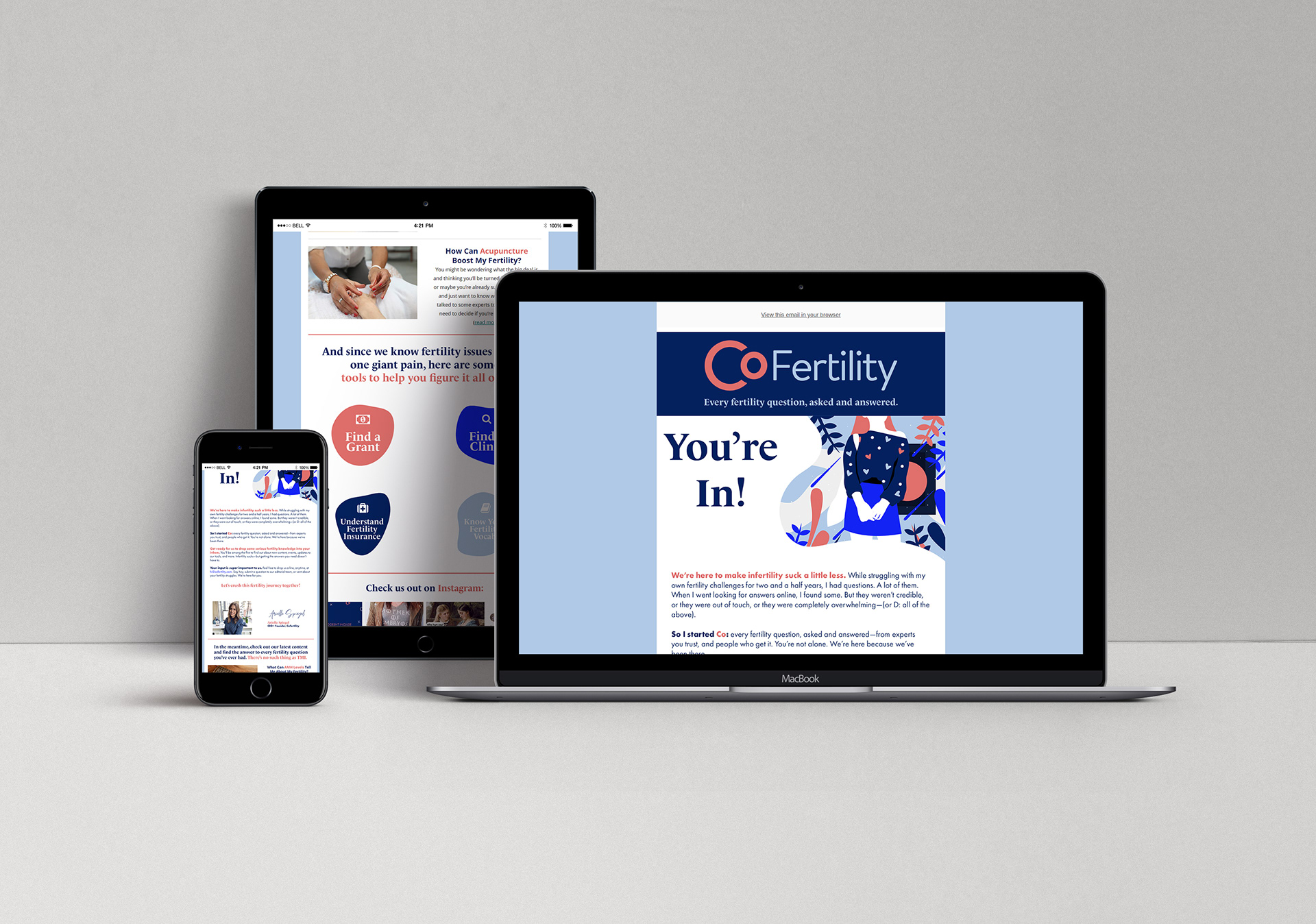 CoFertility - Email List Signup Newsletter Development