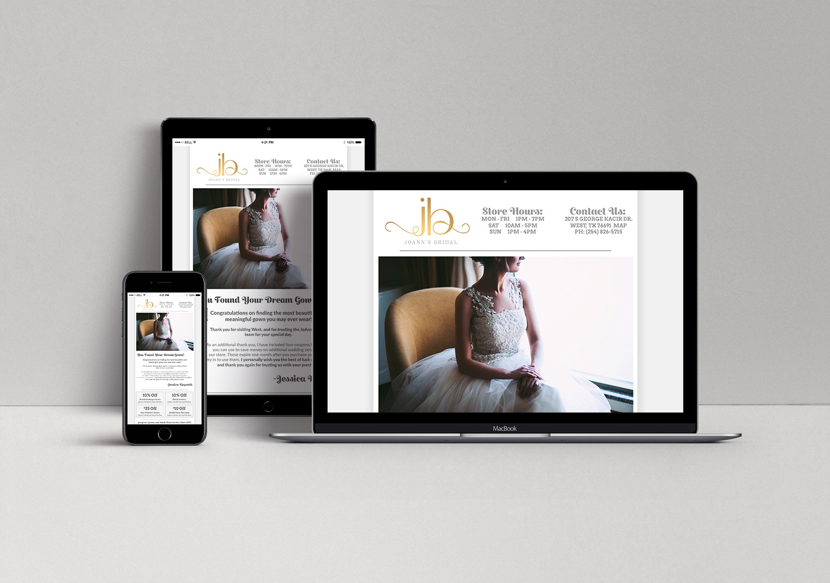 JoAnn's Bridal - Bridal Small Business Email Template Design and Development