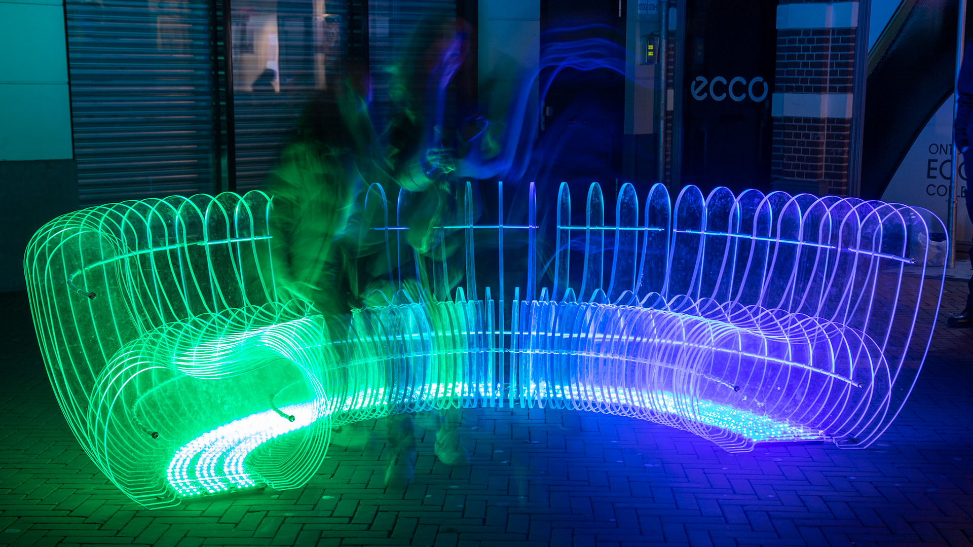Beweging op het lichtbankje