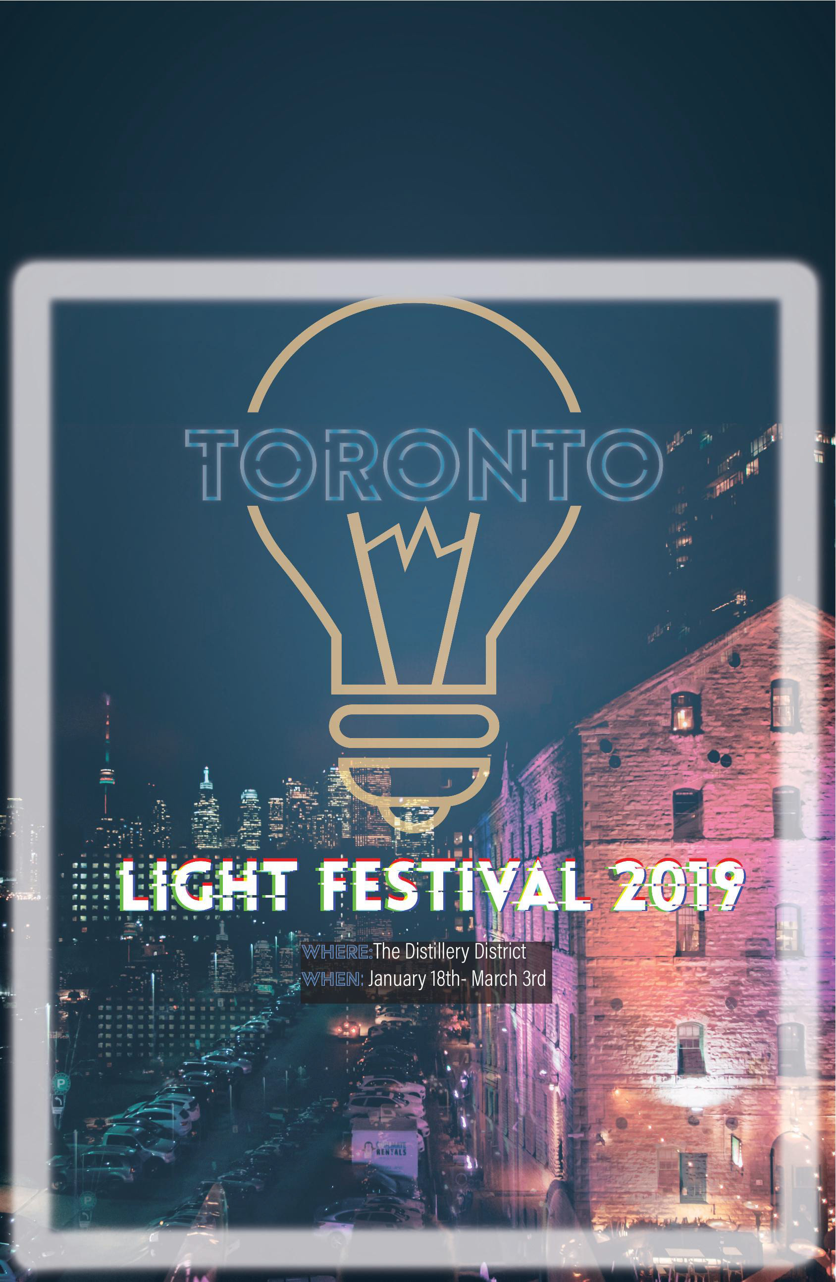 Poster design for Toronto Light Festival 2019