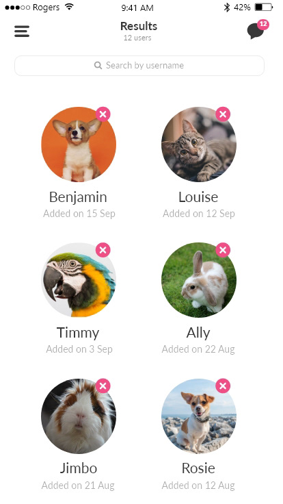 Your Matches page