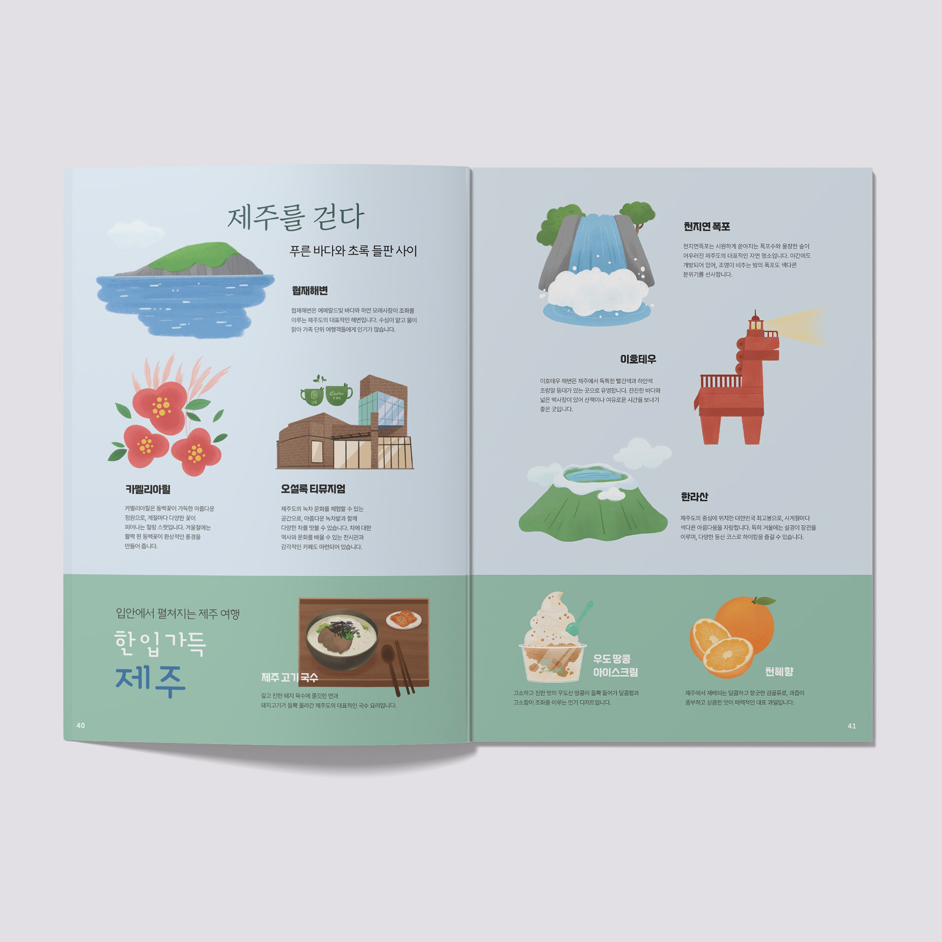 Jeju guidebook mockup