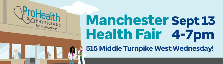 "Manchester Health Fair" digital billboard
