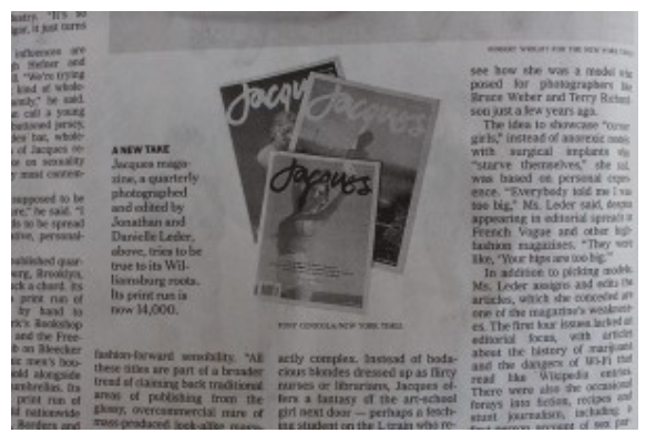 Jaques features in NY Times