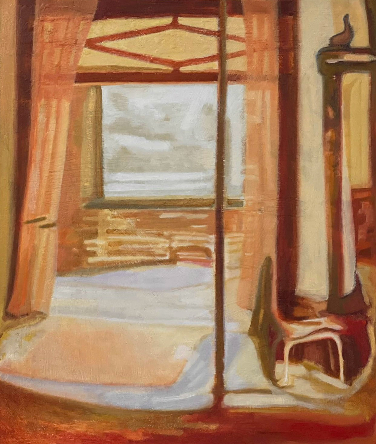 Oel auf Wachs grundierte Leinwand