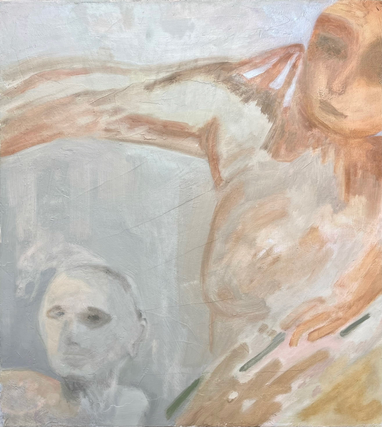 Oel auf Wachs grundierte Leinwand